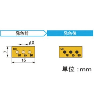 アセイ工業(yè) 3MC70 半導(dǎo)體示溫標(biāo)簽3溫顯示類型