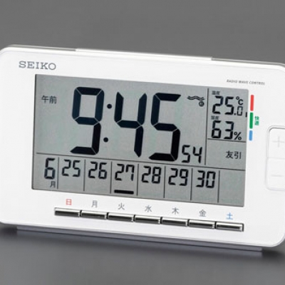喜一 ESCO EA798CS-68 91x155x47mm[電波]置時(shí)計(jì) 廣州藤野代理