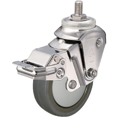 HAMMER CASTER 錘牌 不銹鋼坐墊E扭入M12SP導(dǎo)電聚氨酯125mm