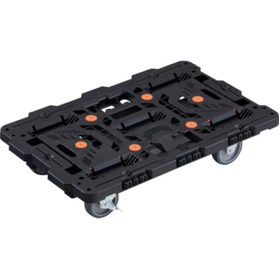 日本中山TRUSCO  BT700J3S2-E100  連接式樹脂平臺(tái)車甲殼700X450自在3輪內(nèi)帶2輪擋塊